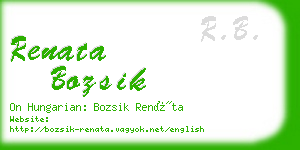 renata bozsik business card